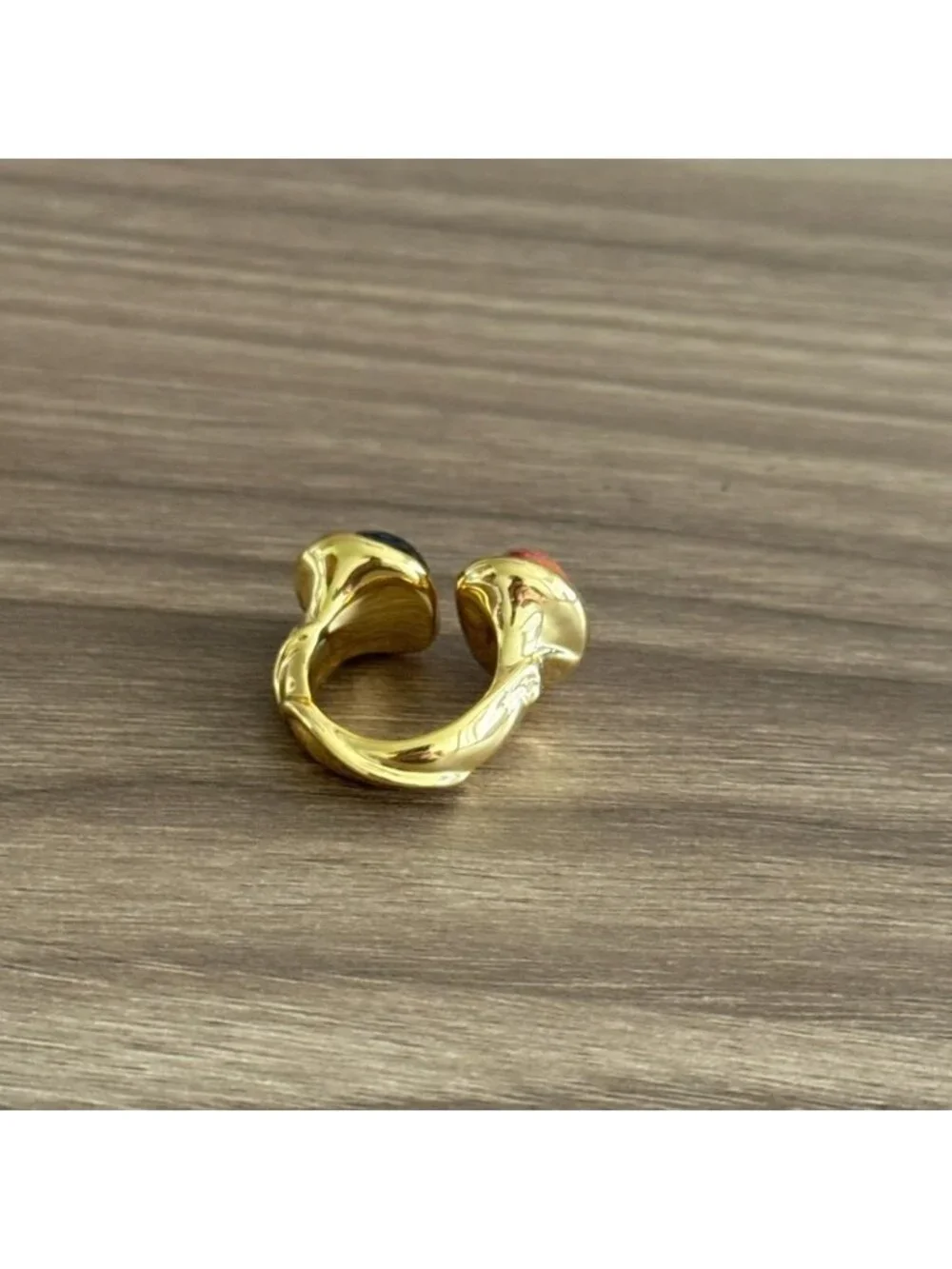 Gold Dual Stone Ring Q500